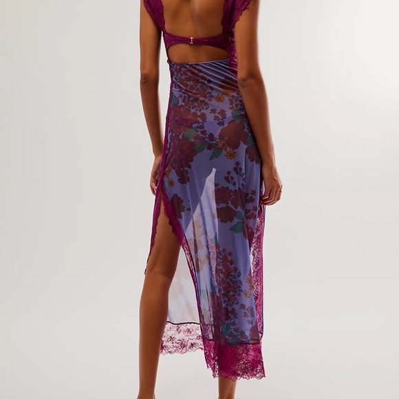 Free People Suddenly Fine Maxi Slip Dress (magenta) - Picture 2 of 4